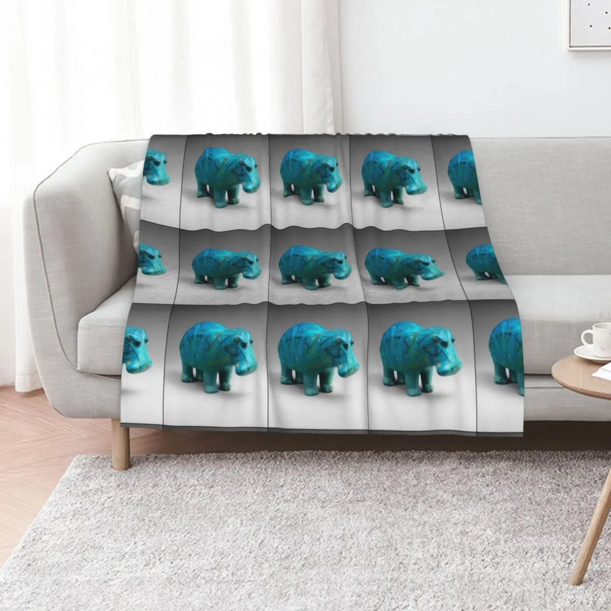 William the Hippo-Ancient Egyptian figurine Throw Blanket blankets and throws christmas gifts for sofa Bed Hair Blankets