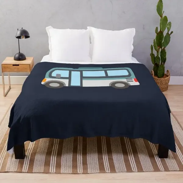 لطيف الكرتون حافلة نمط الفانيلا رمي بطانية الملك الملكة كامل الحجم سوبر لينة خفيفة الوزن الدافئة لمدرب السفر أريكة بطانية