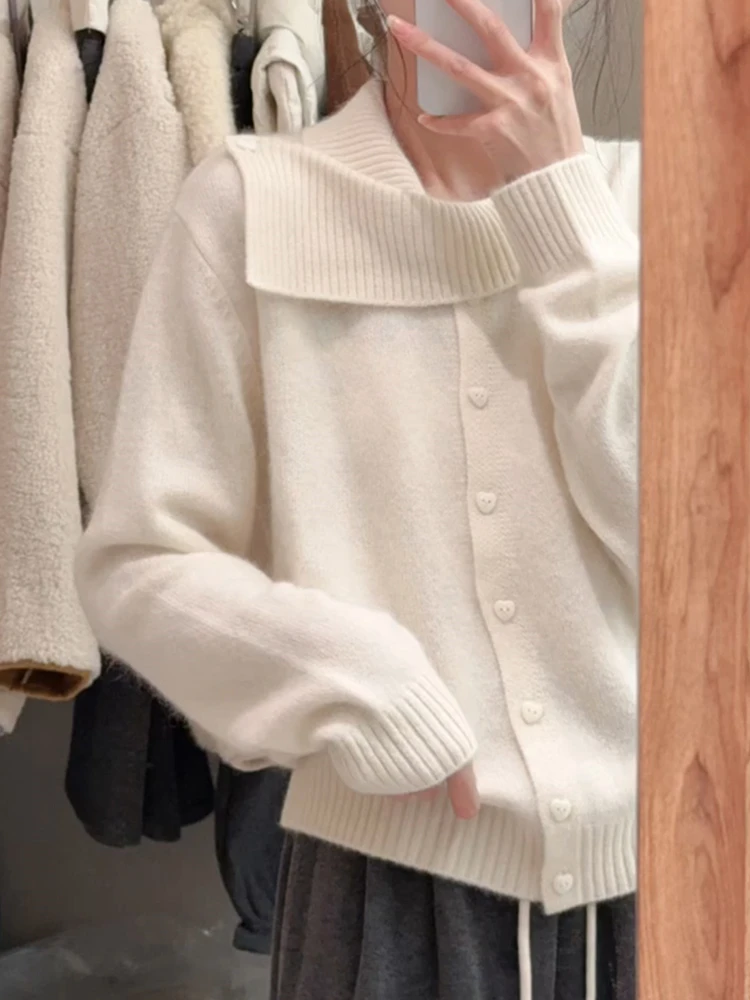 Suéter Cárdigan Abierto de Punto Suave y Acogedor para Mujer, Diseño Irregular is, Informal, para Otoño e Invierno, Prenda ...