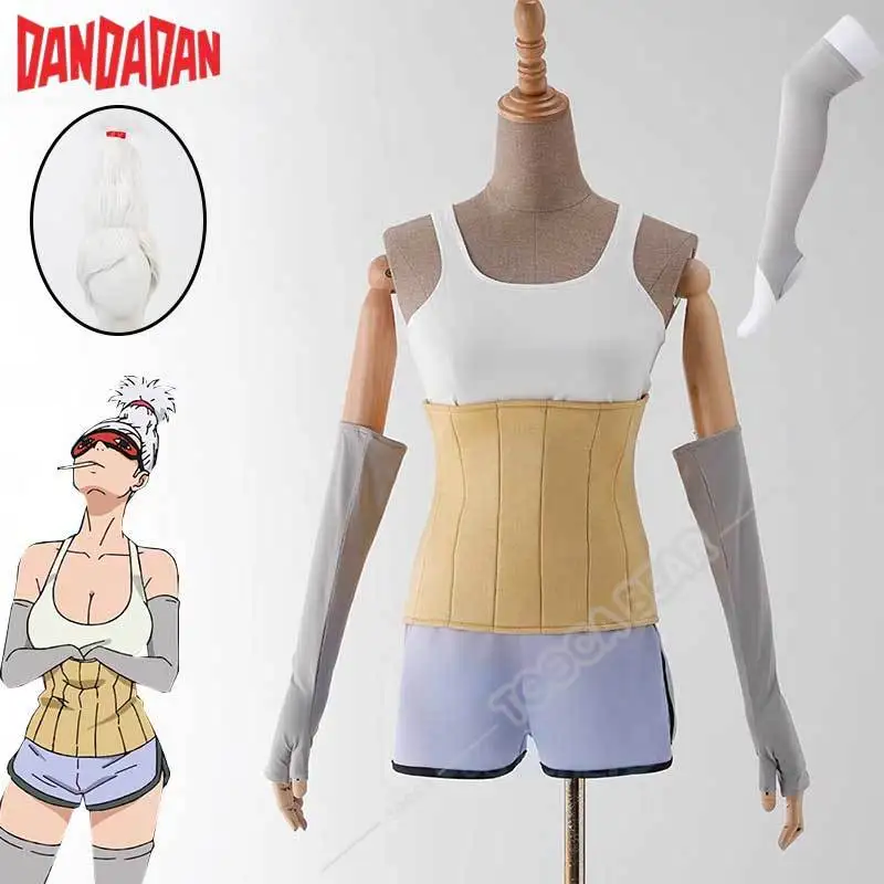 Seiko Ayase Cosplay Costume Wig Anime Dandadan Vest Shorts Uniform Set Santa Dodoria Momo Ayase Halloween Party Women