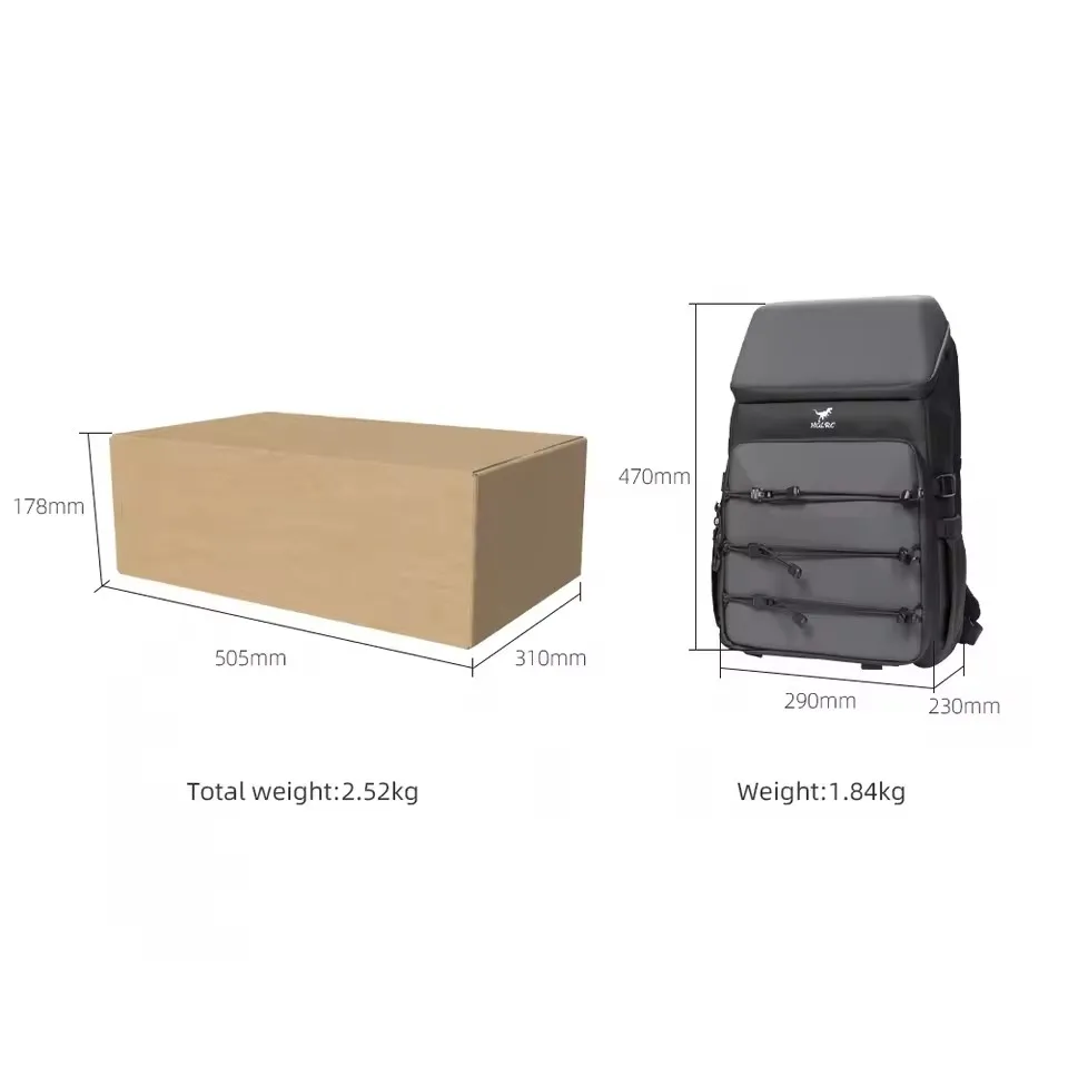 HGLRC B2 Backpack 14.5L Waterproof Splash-Resistant Backpack Trekking Outdoor Storage Bag Shooting Bag for RC Model Aircraft