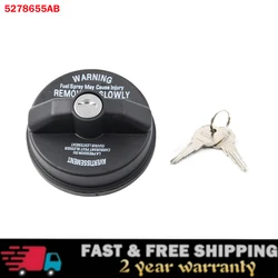 Lockable Gas Fuel Tank Cover For Jeep for Dodge RAM 1500 2002-2013 Car Fuel Tank Cover Cap Locking Lid W/2 KEY 5278655AB 2001-16