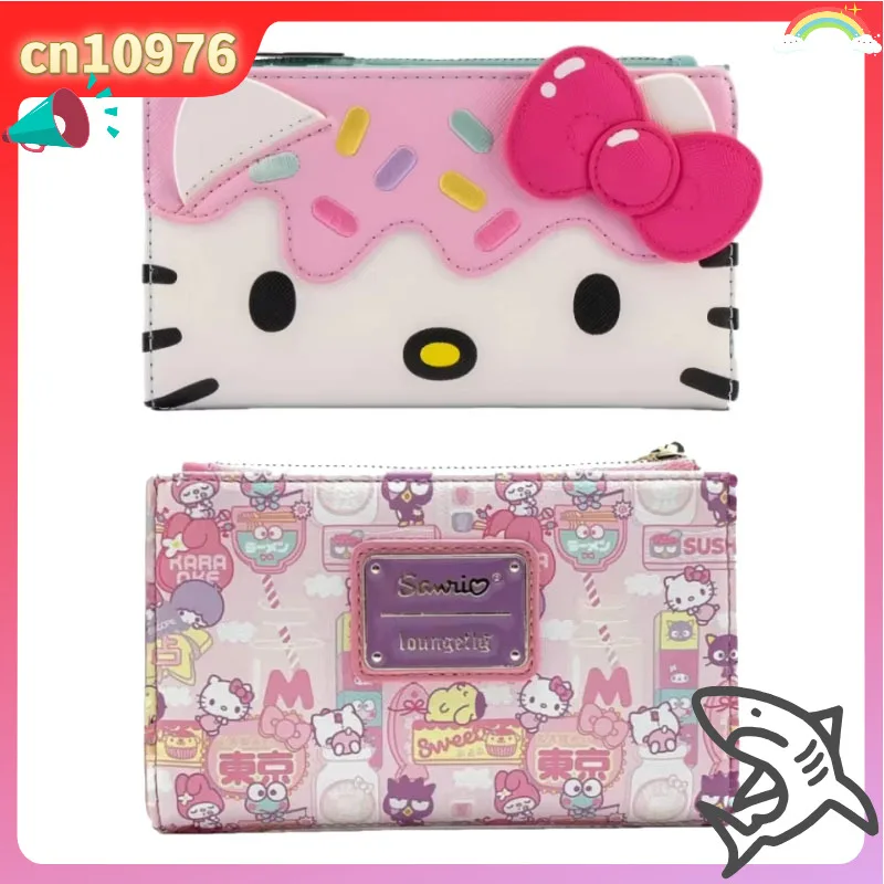 

В наличии! Горячая распродажа! Кошелек-клатч Hello Kitty для женщин, подарок на день рождения, сумка для карт, двойное сложение, розовый, новогодний подарок, хит продаж.