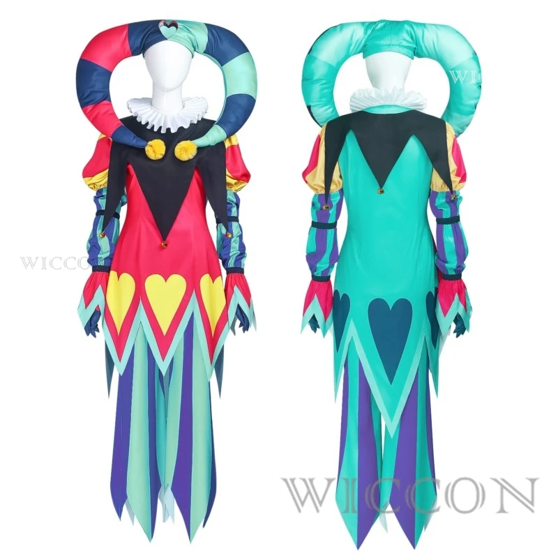 

Fizzarolli Cosplay Fantasia Uniform Costume Disguise For Man Women Clothes Hat Set Demon Halloween Party