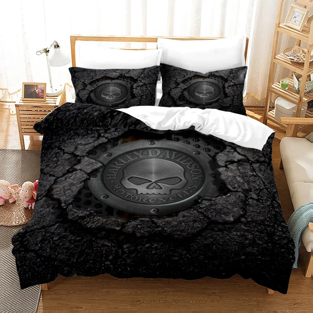 

Motorbike Pattern 3PCS Single-sided Printed Series BeddingSet Duvet Set Comfortable Breathable Cover SetsSheet Bedspreads