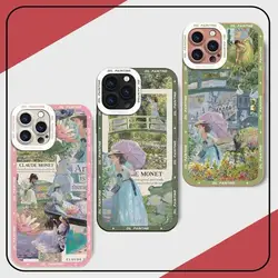 Claude Monet Art Phone Case for Apple iPhone 15 Pro Max 13 14 Plus 12 Mini 11 Pro XR 8 SE 7 6S XS MAX Cover
