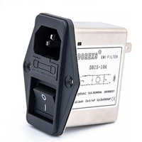 AC115/ 250V DB15 DB16 6A 10A EMI Filter Power Switch Single Crane Game Vending Machine Arcade Cabinet Accessories