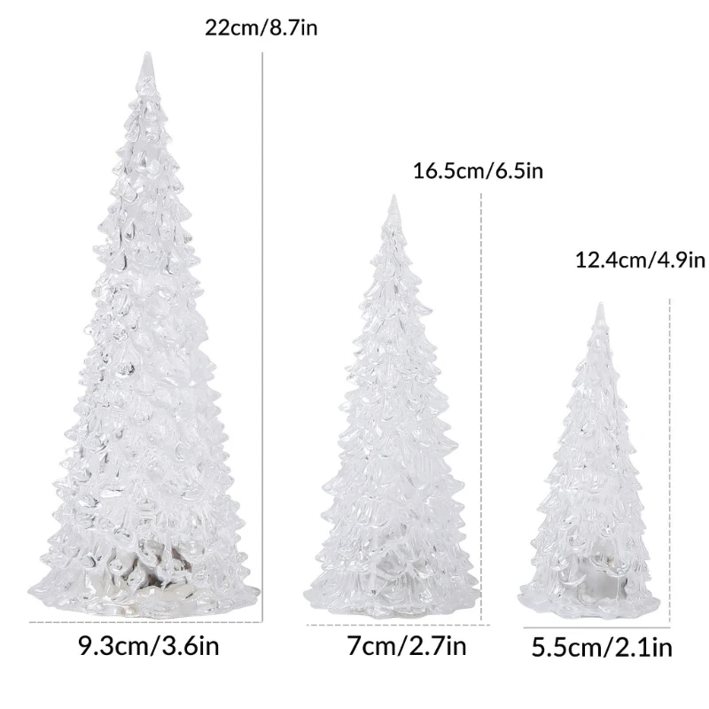 Light Up Christmas Tree Plastic Christmas Holiday Figurines Christmas Tree Lamps
