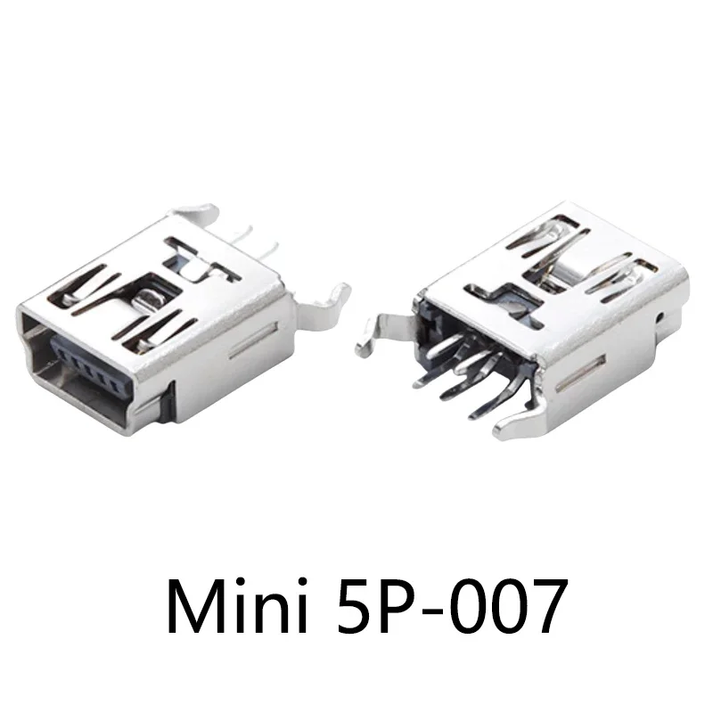 10 шт., мини USB 2,0, гнездовой разъем типа B, 5Pin DIP