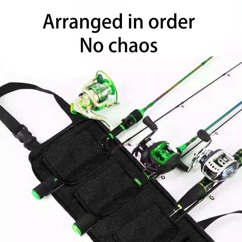 

Adjustable Fishing Rod Carry Bag For Vehicle Water Resistant Tear Resistant Oxford Cloth Wide Hook And Strap Fasteners