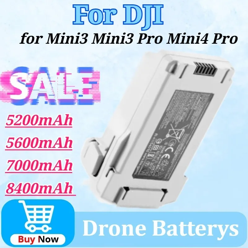 

5200mAh/5600mAh/7000mAh/8400mAh for DJI Mini3/Mini3 Pro/Mini4 Pro Drone Large Capacity Refitting Battery High Perf Drone Fans
