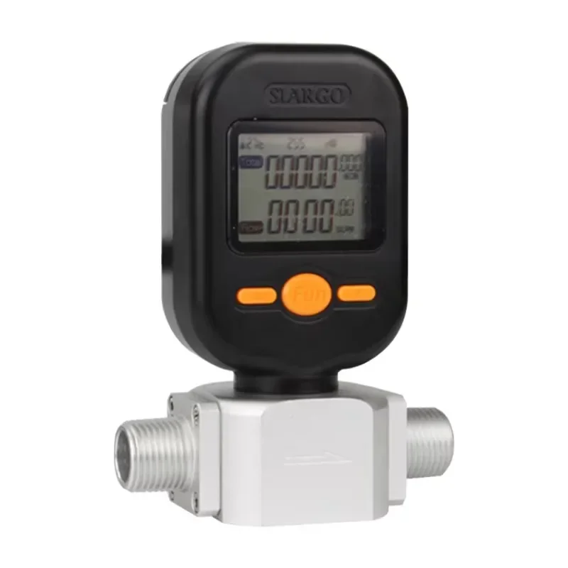 MF57  Small digital display electronic gas compressed air nitrogen oxygen flow meter Barometer