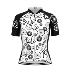 Lemon Cycling Women Short Sleeve Cycling Jersey White