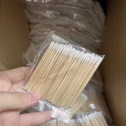 Disposable Cotton Swab Ultra-small Brush Micro Wood Makeup Brushes Lint Free Eyelash Extension Glue Removing Tools 100pcs/bag