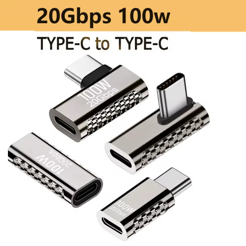 

Type-C male to female USB C Converter 100W Charging 20Gbps Data High Transfer Connector for PC Tablet 4K/8K Audio Video Adapter