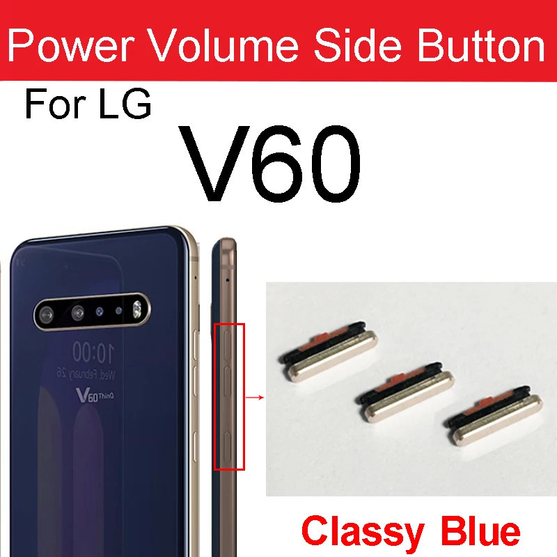 Power Volume Side Buttons For LG V20 F800 V30 V35 H930 V40 V50 V500 V50S V60 V600 On Off Power Volume Small Side Keys Parts