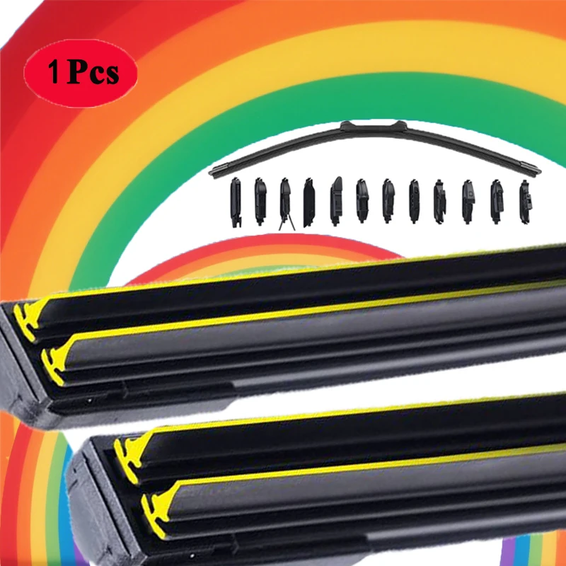

Colorful For Audi A2 Hatchback 1.2 1.4 1.6 8Z0 2000 2001 02 03 04 2005 28" Car Double Rubber Windshield Wiper Blades Automobile