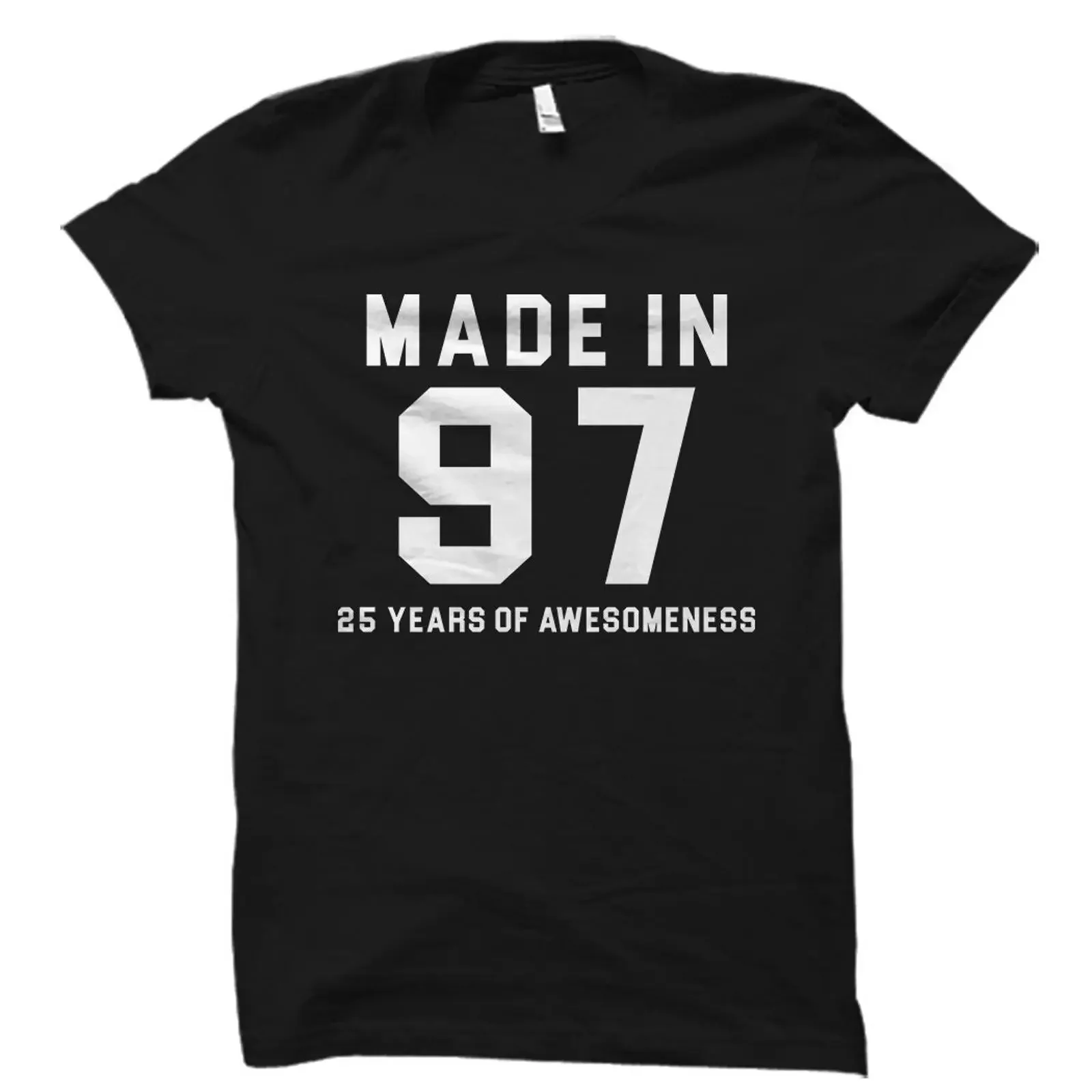 Made in 97 T Shirt for 25th Birthday 1997 Turning 25 vintage Washed Comfortable fashion Slightly homme Versatile Casual
