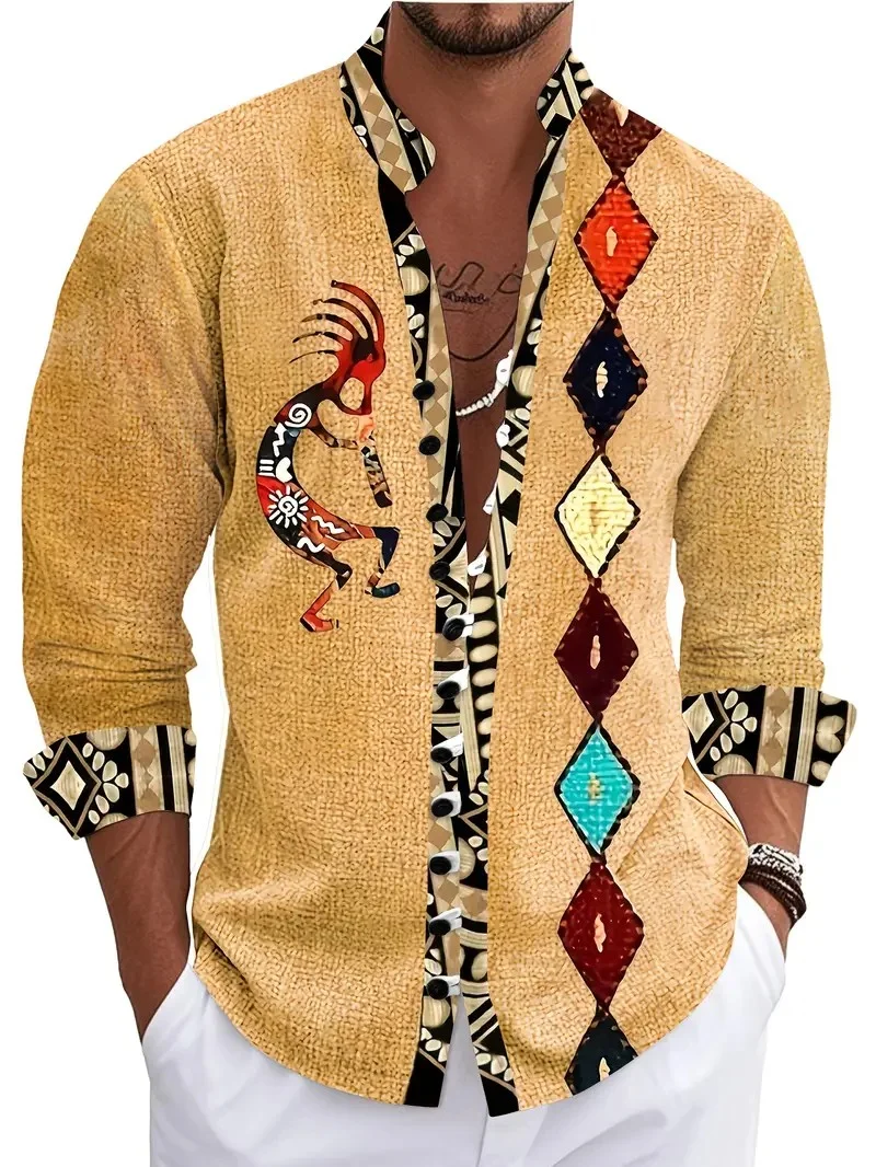 

2026 Mens Casual Loose Fit V Neck Henley Shirt 7 Button Long Sleeve Shirt Classic 9 Colors Mens Tops Fashion Luxury Clothing