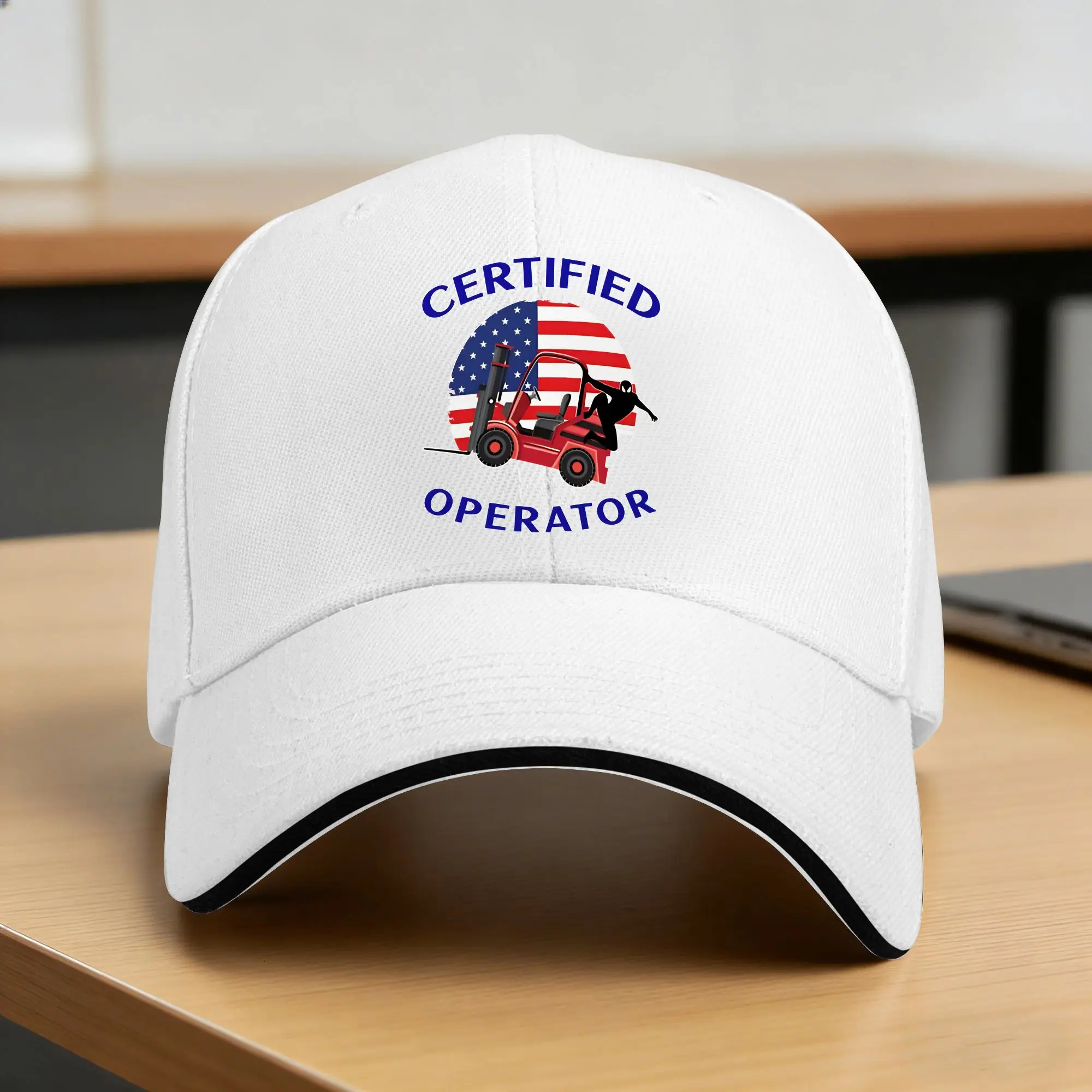 Spring Forklift Ninja Certified Forklift Operator Frb  Baseball Cap Design Sun Trucker Hat Women Men Sunscreen Baseball Caps