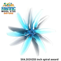 2 Pairs Of Hqdrop 5x4.3x3 V2s 5-Inch Three Bladed Propellers Made Of Freestyl Pc Material, Efficient 5043 Propellers 5 * 4.3 * 3
