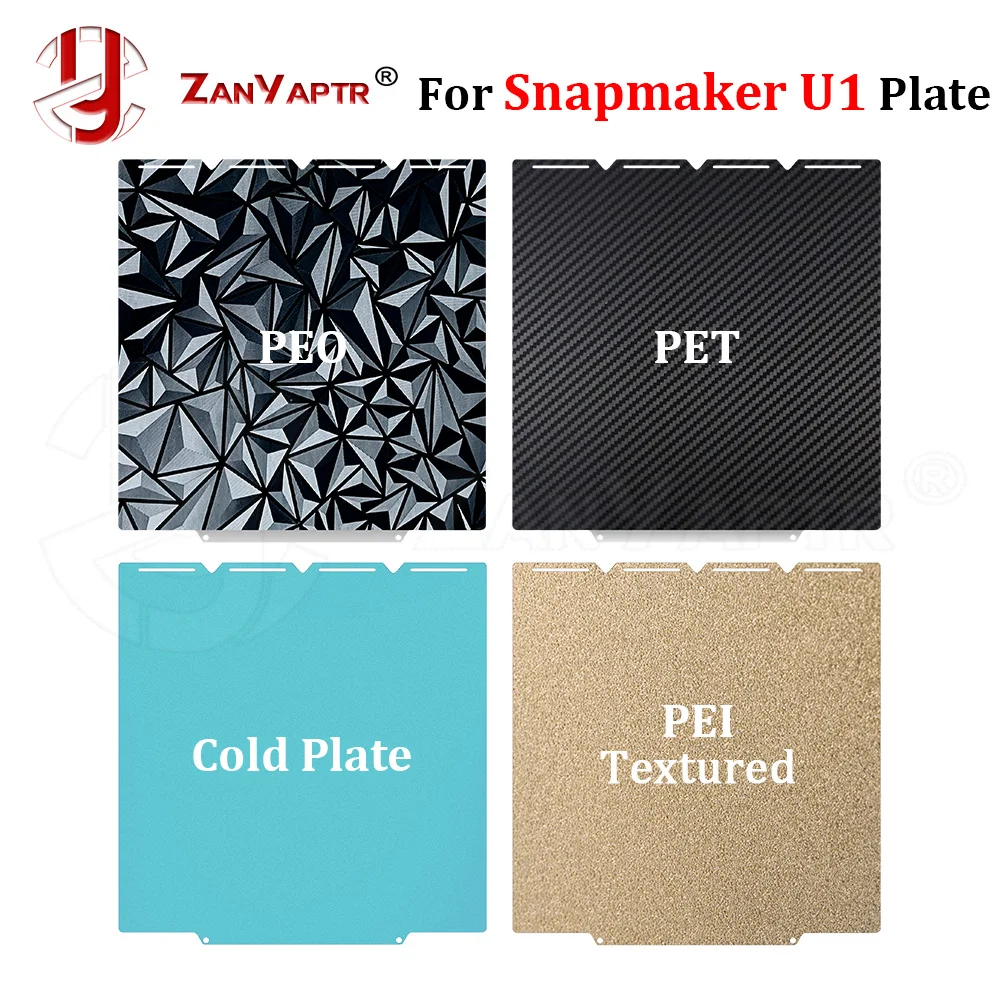 

270x270 мм новая конструкционная пластина для Snapmaker U1, двусторонняя печать, нагревательная платформа, высококачественный лист пружинной стали для деталей Snapmaker U1