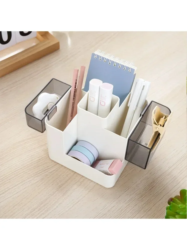 1pc Pen Holder Multi-grid Stationery Storage Box Detachable Combination Desktop Organizer Student Office Desk Accessories