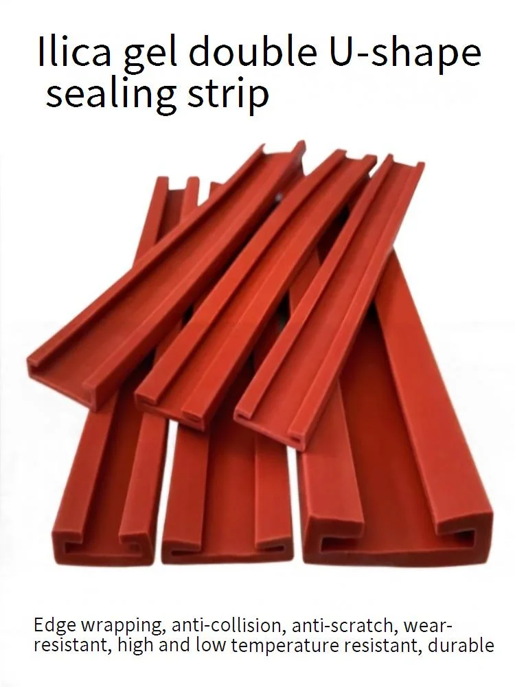 Double U-Shaped Rubber Sealing Strip For Automotive Doors And Windows, Universal Cushioning And Anti-Collision Sealing Strip