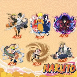 Bandai Naruto Anime Figure Narutos Sasuke Kakashi Itachi Hinata Acrylic Stand Model Plate Desk Decor Standing Sign Fans Gifts