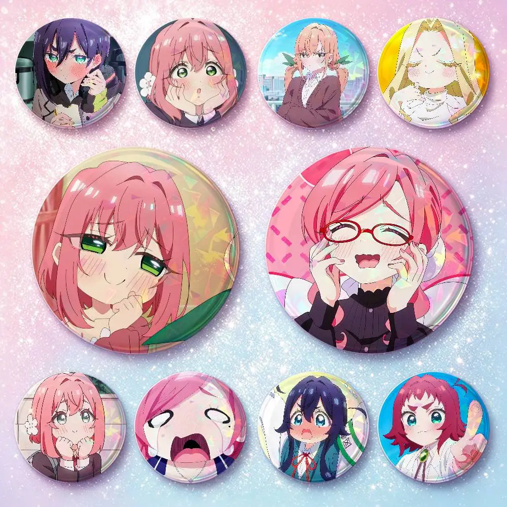 100 Kanojo Anime Badges 25 32 44 58 75 Mm Round Cosplay Pin Bag Decor Fans Collect Friends Gifts Brooch Souvenir