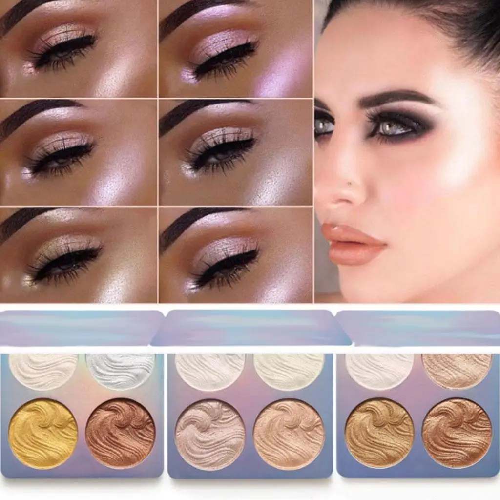 Paleta rozświetlaczy i konturujących Shimmer Contour, pudry w kompakcie do makijażu twarzy, kości policzkowych i brwi.