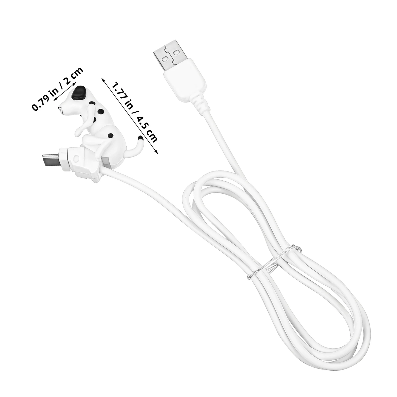 

2pcs Funny Dog Shaped Usb Data Cable Fast Charging Type-C Cable Cute Phone Durable For Smartphones Tablets Funny