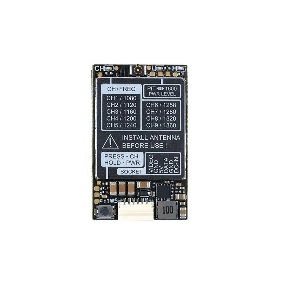 1.2 جيجا هرتز 1.3 جيجا هرتز 1600 ميجا واط 1.6 واط VTX الصوت والفيديو 25 ميجا واط/1600 ميجا واط 9CH FPV وحدة الارسال 7-36 فولت RC FPV طويلة المدى 1.6 واط VTX