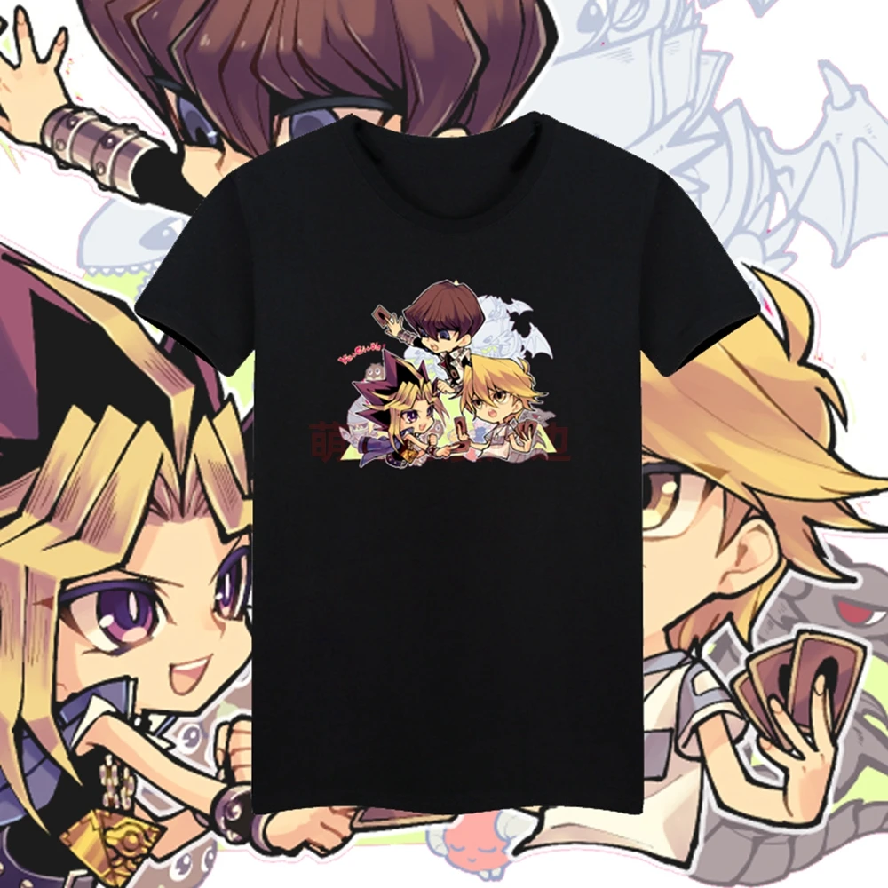 Аниме Yu Gi Oh, милые футболки с мультяшным принтом, модные повседневные футболки Yugi Kaiba Jonouchi, футболки с принтом