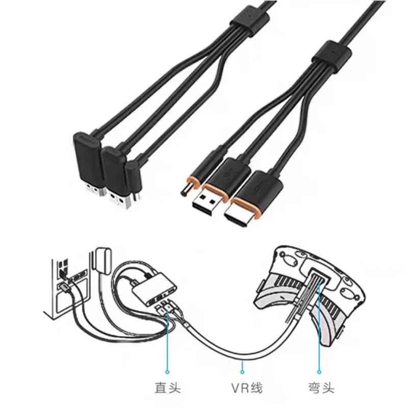 Imagem -04 - Cabo da Substituição para o vr Vive em 5m Usb Poder Jogos do vr