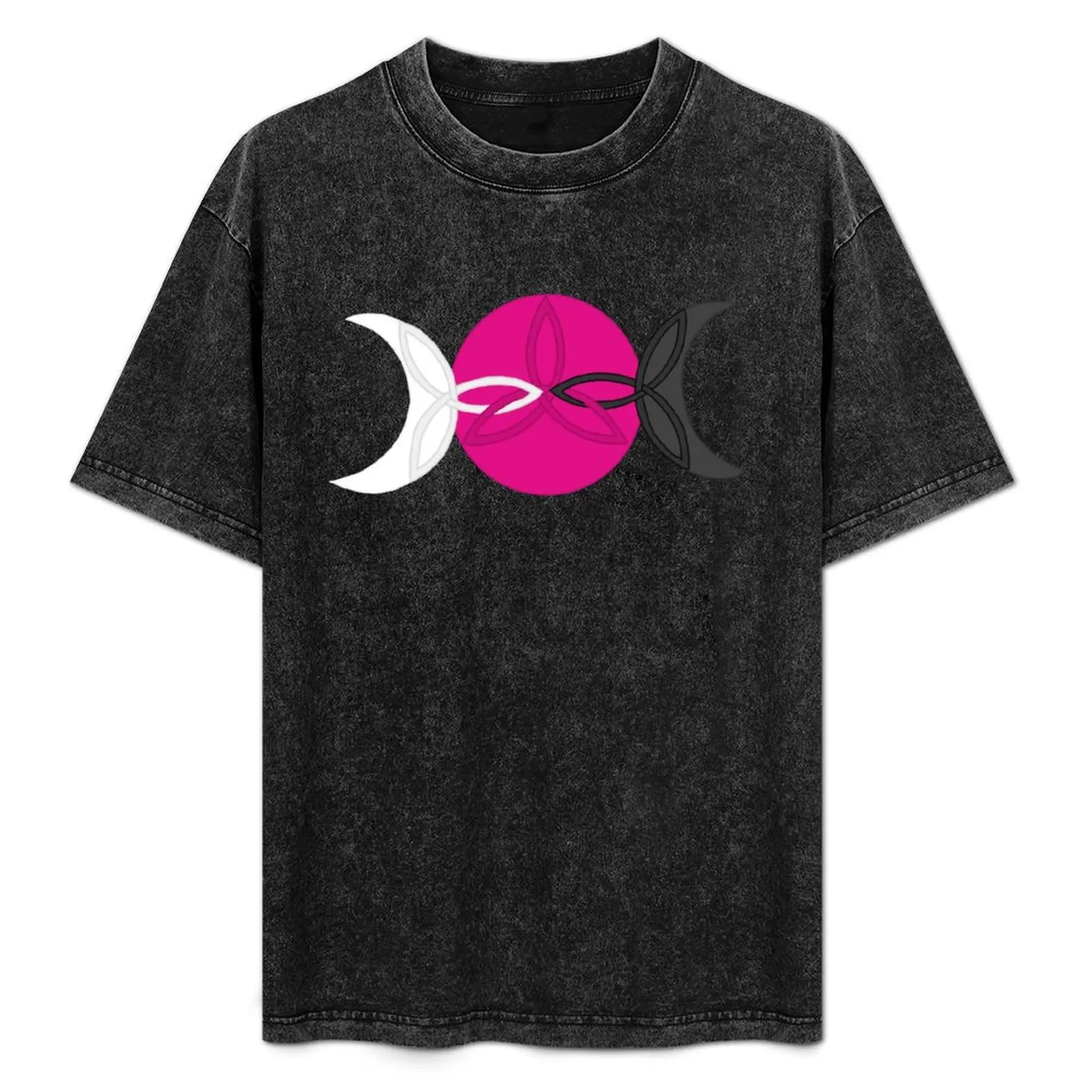 

Triple Moon Triple Triquetra T-Shirt Basic Plain Tee for Spring and Summer