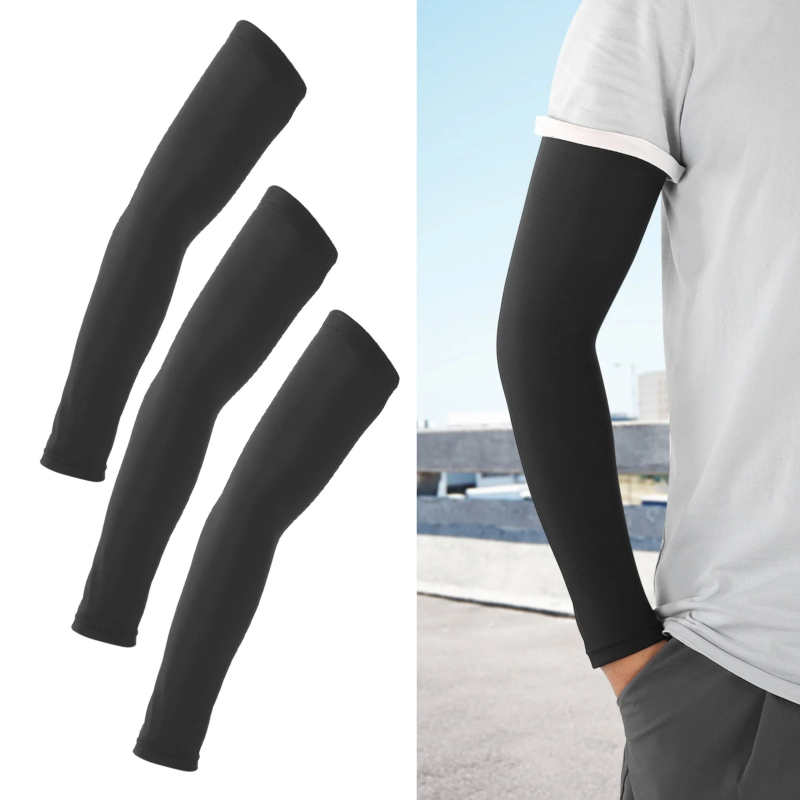 

Эластичные рукава, спортивные грелки для бега, солнцезащитные УФ-рукава, солнцезащитные УФ-защитные чехлы для рук