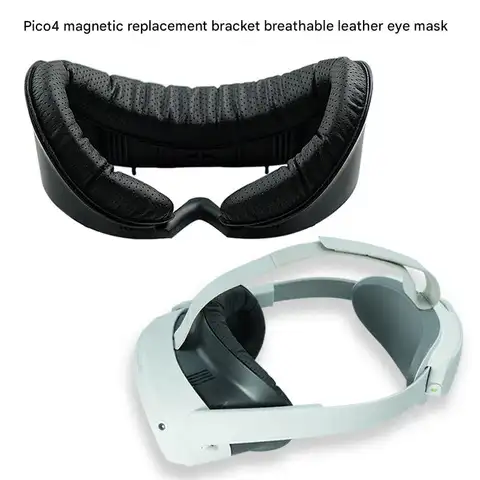 For Pico 4 magnetic replacement facial bracket leather face mask breathable sweat absorbing and leak proof for Pico4 accessories