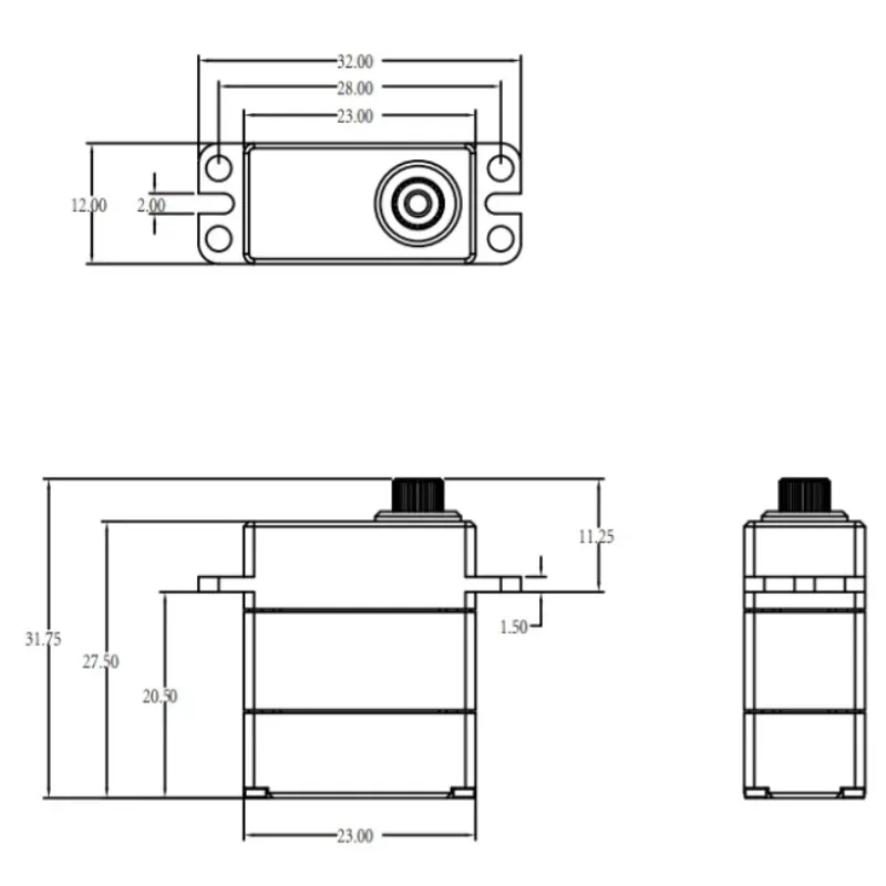 JX PDI-HV1511MG Digital Servo 11kg High Torque Mini Size Coreless Motor Metal Gear 8.4V HV for RC Crawler Glider Robot Arm Winch