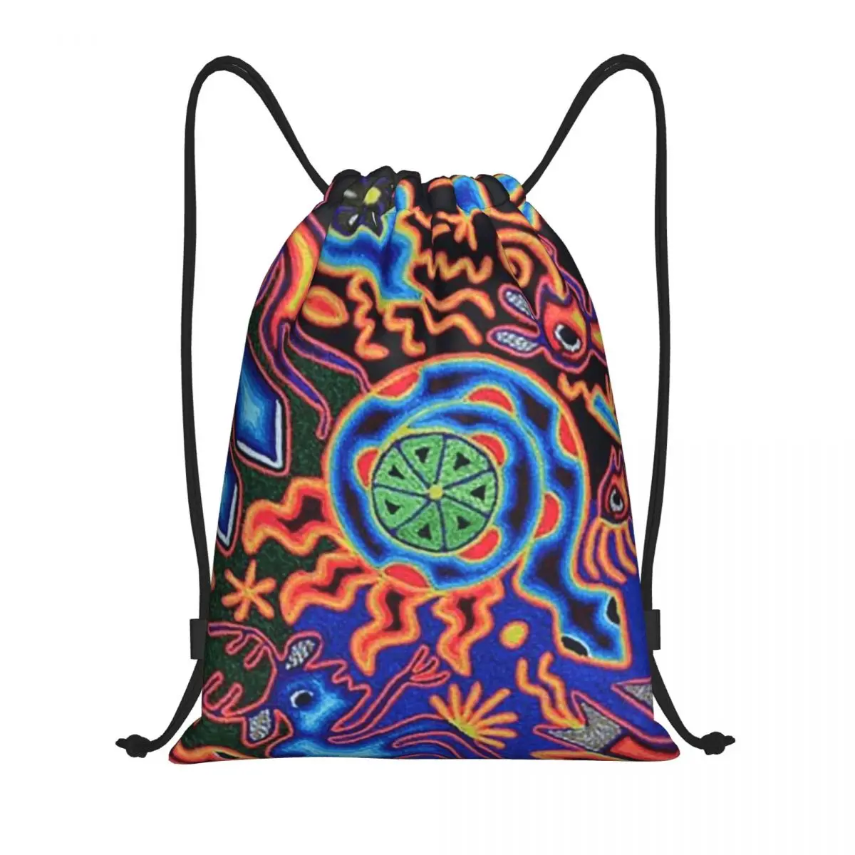 

Huichol Dream Backpacks Multi-function Drawstring Bundle Pocket Sports Bag Book Bags for Man Woman Students