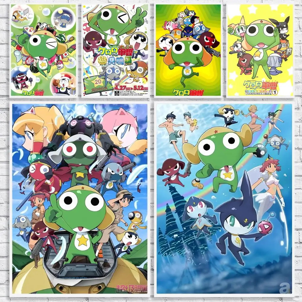 Anime K-Keroro Gunsou Cartoon Painting Calligraphy High-Quality Canvas Wall Mural Crease-Free For Living Room Bedroom Interiors