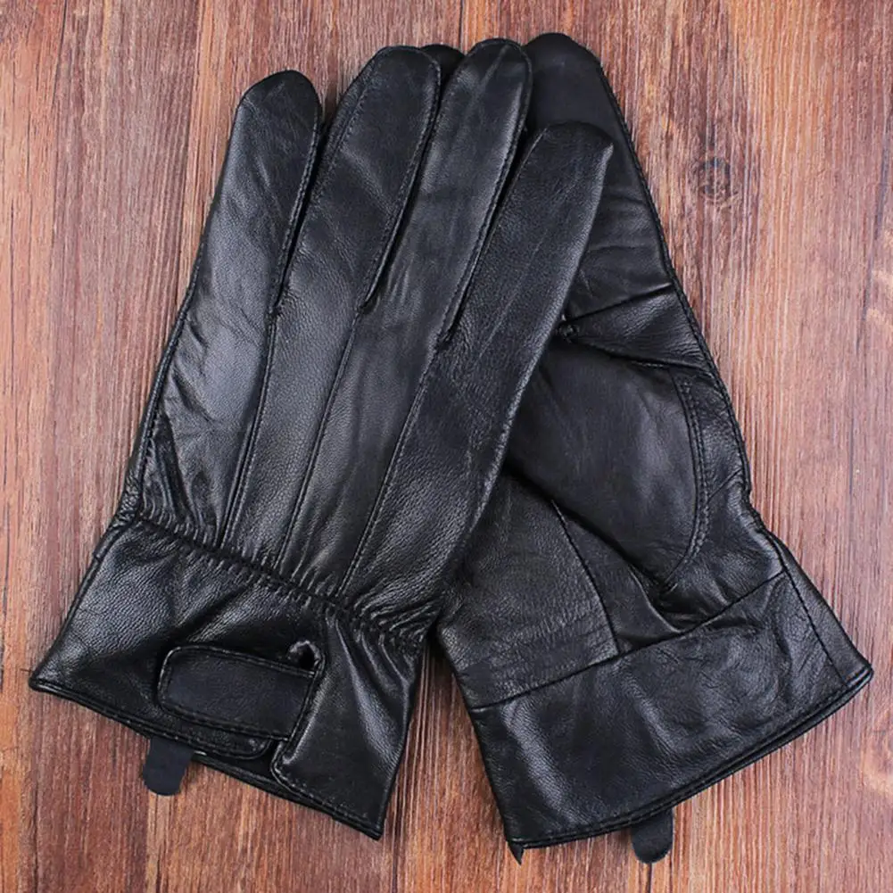 

Women Gloves 1 Pair Stylish Plush Lining Skin-touch Coldproof Anti Skid Gloves Cycling Supplies