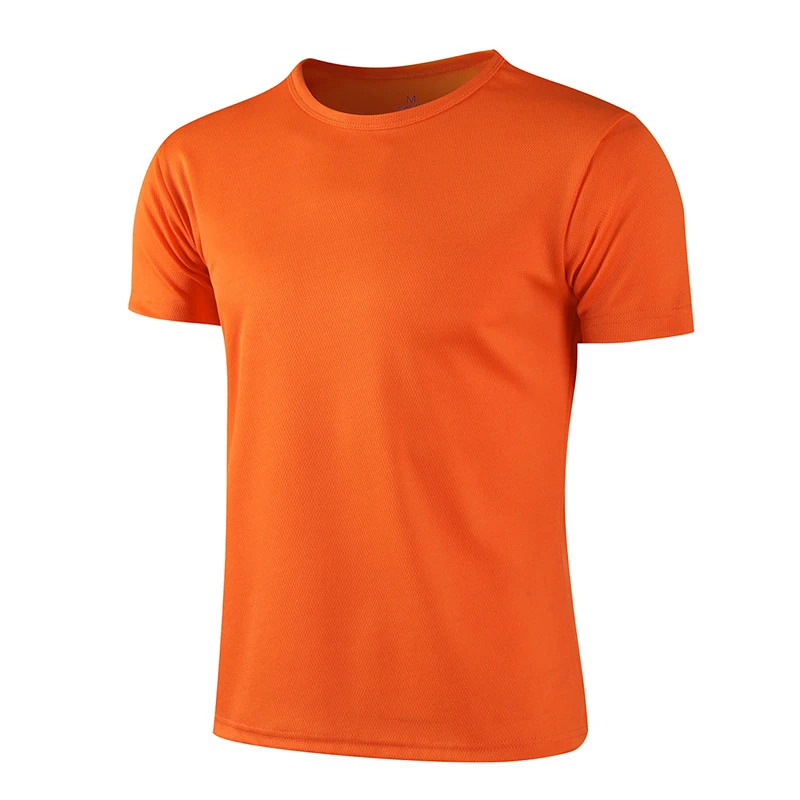 Camiseta branca casual masculina, blusa manga curta, camiseta respirável, secagem rápida, camisa de ginástica, camisa de futebol, roupa masculina, verão