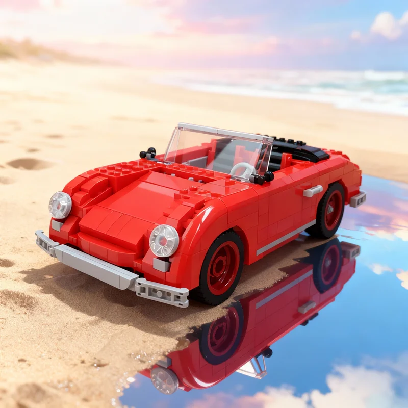 

Набор строительных блоков MOC Porsche 356 Convertible City Champion Supercar, 634 детали, Рождественский подарок, безграничное творчество, DIY для детей
