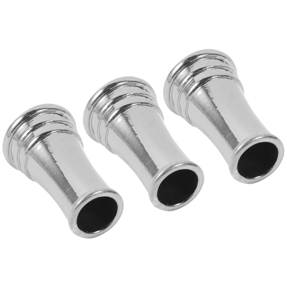 

3pcs Metal Pen Holder Round Desk Organizer for Fountain Pens Brush Quills Ballpoint Pencils Silver Practical Long