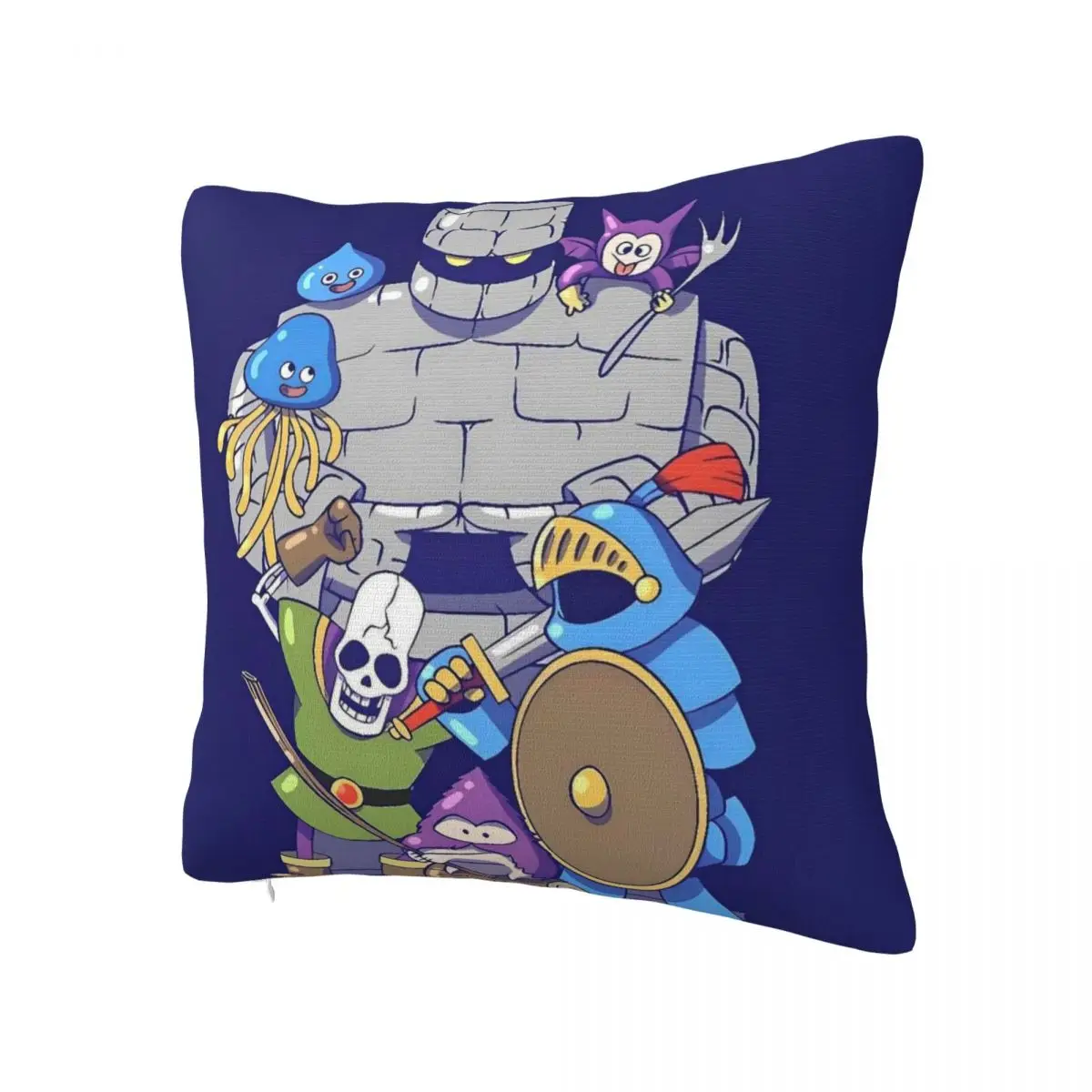Pillow Cover D-Dragon Quest Slime Printed Cushion Cover Novelty Pillow Case For Sofa Home Decorative Pillowcases