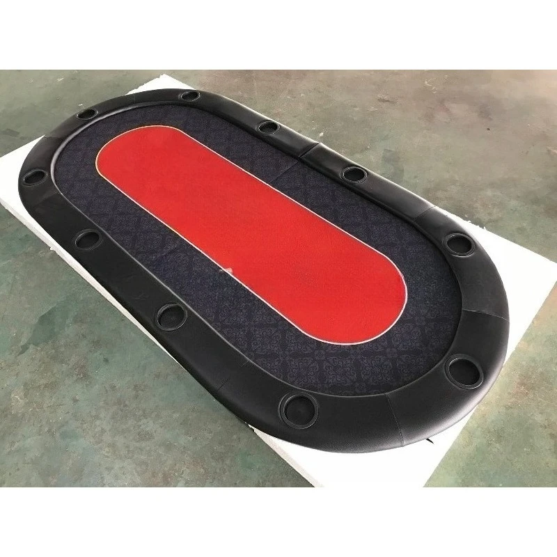 

Foldable poker table, oval Texas Hold'em table