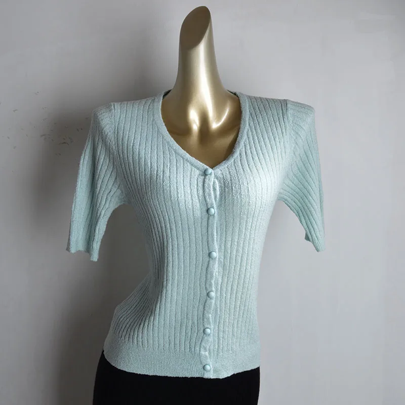 

Slimming Knitted ort Sve Open Cardigan Women's Spring Summer Loose ort Length Top T-irt Women's Commute Sle Pure C...