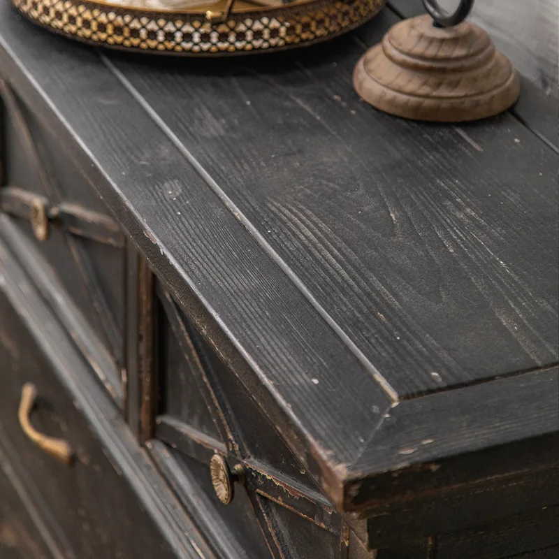 فندق ريترو، خزانة ذات أدراج، غرفة نوم شخصية قديمة، خزانة بجوار غرفة المعيشة لـ Wabi Sanfeng