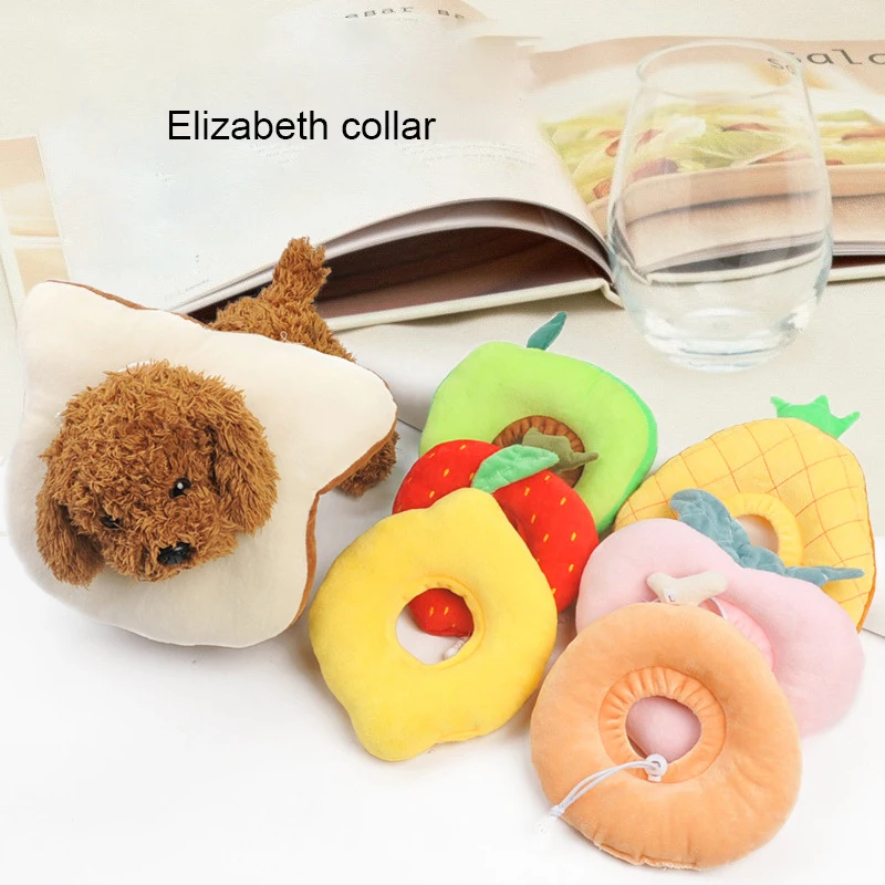 Cat Collar Cute Cotton Elizabeth Circle Kitten Toast Avocado Dog Neck Ring Protection Anti-Scratch Biting Pet Head Cover